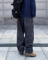 Chiro Stitch Cotton Pants (Charcoal)