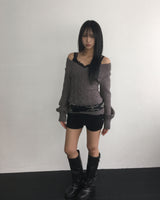スナップスカートパンツ