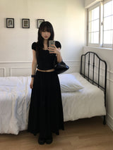 Plain Can Can Long Skirt (2 colors)