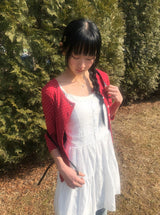 26SS★ [MADE] Lion Dot Round Three Quarter Sleeve T-Shirt Cardigan