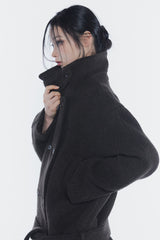 アンバーベルトダブルコート brown