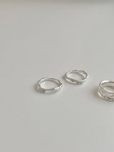 [3 set] vintage wave layered ring