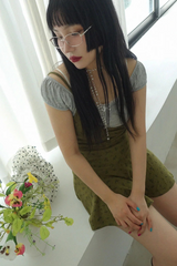 RIBBON PUFF SLEEVE KNIT TOP