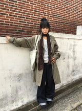 Luzern Non-Fade Button Wide Denim Pants