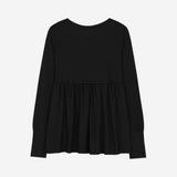Layered Bra Flare Top / Black