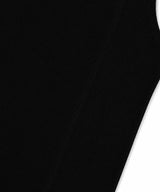 Ribbed incision henry neck sleeveless - black