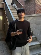 Lead button heavy knitwear