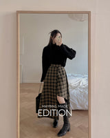 【MADE】 Checked long skirt