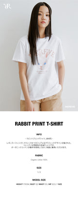 ラビットプリントTシャツ