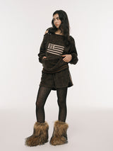 P.O.M FLUFFY SHORTS BROWN
