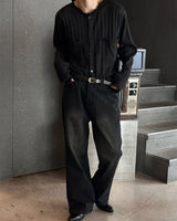 [4SEASON] Flare washing denim pants(2color)
