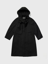 Curvy Line Mac Coat Black