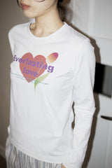 ラブチューリップtシャツ_white