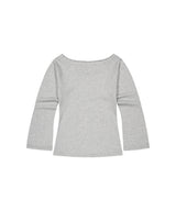 CUT OUT PRESENT OFF SHOULDER TEE