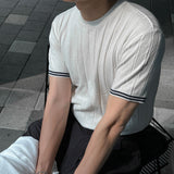 ASCLO Point Line Musclefit Short Sleeve Knit (3color)