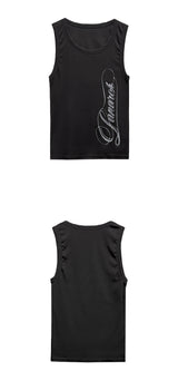 [0102] Side Typography Sleeveless - Charcoal