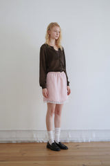Petal satin skirt_pink
