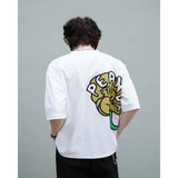 PEANUT STAIN - フラワー ホワイト ボクシー Tシャツ