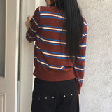 Rican Stripe Wool Round Knitwear