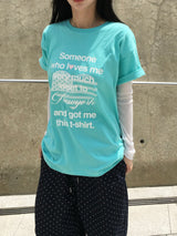 ピークニューヨークレタリング半袖Tシャツ (3c)