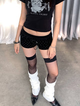 Bear dot banding casual short pants