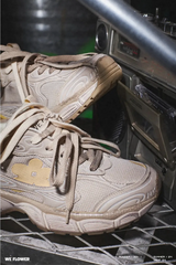 We Flower Vintage Distressed Height-Increasing, Dirty Shoes, Casual and Versatile, Dad Shoes.