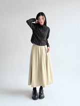  LINE STRIPE CROP SHIRT