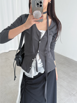 mute shirring skirts (2color)