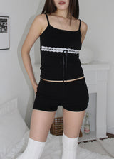 LACE RIBBON SLEEVELESS