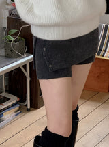 Slit Layered Knit Skirt Pants (2color)