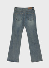 [B-DENIM] ウォッシングロースリムブーツカットジーンズ 053