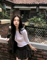 Basic Cotton Three Quarter Sleeve T-shirt (5color)