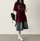 Face Heart Boxy Fit Short Sleeve T-shirt