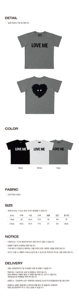 LOVE ME ハーフTシャツ GREY