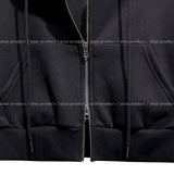 [U-BASIC] トムブラッシュド2Wayクロップフードジップアップ