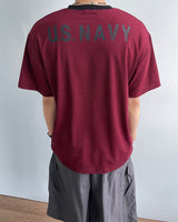 モスプリントストライプショートスリーブTシャツ
