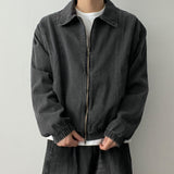 Raco Denim Incision Zip-Up Jumper