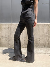 Black Rail Pinstripe Bootcut Long Pants (Black)