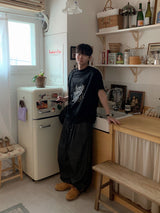 ジェーンバルーンダブルピンタックデニム