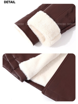 Signature Leather Warm Half Coat
