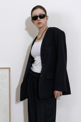 TAILORED WIDE PANTS_NAVY