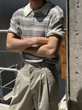 [S/S] Inconnect stripe kara half knit(3color)