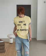 Fix Slogan Lettering Short Sleeve T-shirt