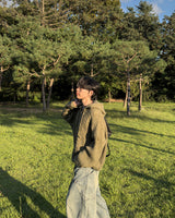 Lune Cable Half Zip-Up Hoodie Knit