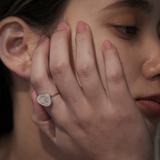 ellipse ring(Blanc pur)