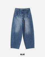 Drip Lettering Denim Pants