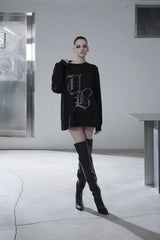 [MADE] beads long sleeve T_BLACK