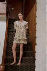 ULLALA PAJAMA Ael Short-sleeve Two-piece Vanilla[24169WTSSN]