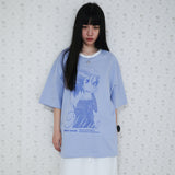 ミントpfpオーバーフィットTシャツ [Blue]