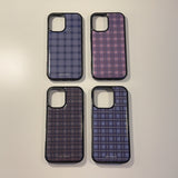 vintage check case (blue, pink)